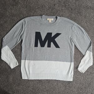 Michael Kors Men's Sweater in Gray and White